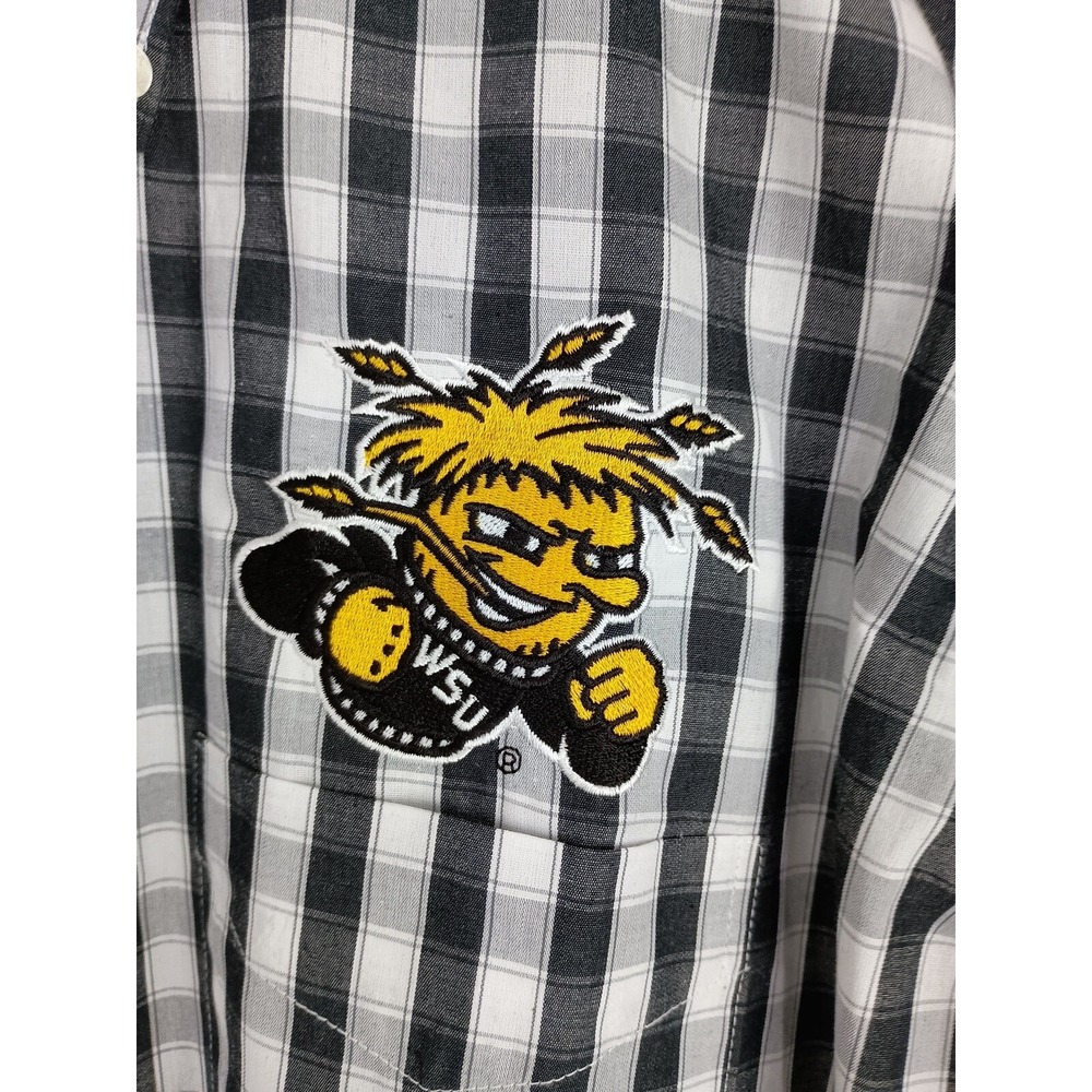 Wichita State University Shockers Size Large Long Sleeve Button Down Antigua...